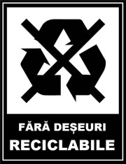 Placuta fara deseuri reciclabile foto