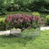 Strat &icirc;nălțat de grădină argintiu 100x100x45cm oțel galvanizat