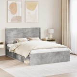 vidaXL Tăblie cap Gri Beton Lemn prelucrat 889598