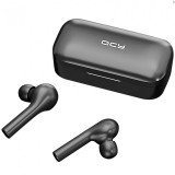 Handsfree Casti Bluetooth QCY T5 TWS, SinglePoint, Negru