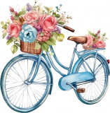 Cumpara ieftin Sticker decorativ Bicicleta, Turcoaz, 60 cm, 8116ST-9, Oem