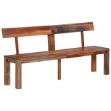 VidaXL Banchetă cu spătar, gri, 160 cm, lemn masiv de acacia