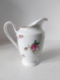 Antichitate Rosenthal EMPIRE &ndash; Cremieră/Latieră de portelan fin, 15cm &ndash; cca. 1910, decor cu trandafiri