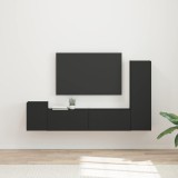 Cumpara ieftin Set comoda TV 4 buc. 30 x 31 x 100 cm Negru