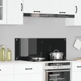 vidaXL Spate de bucătărie Negru 110 x 40 x 0.6 cm sticlă securizată