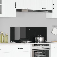 vidaXL Spate de bucătărie Negru 110 x 40 x 0.6 cm sticlă securizată