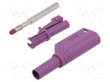 Conector banană 4mm 24A 1kVDC violet HIRSCHMANN T&amp;M