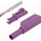 Conector banană 4mm 24A 1kVDC violet HIRSCHMANN T&amp;M