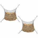 vidaXL Plase pentru f&acirc;n, 2 buc, negru, dreptunghiulară, 90x60 m, PP