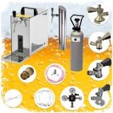 Set complet dozator bere PYGMY 25, 1 linie, 35 litri/h - incl. turn de distribuţie, Green Line, cuplă butoi bere: Set toate cuplă butoi bere