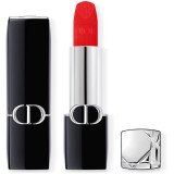 DIOR Rouge Dior ruj cu persistenta indelungata reincarcabil culoare 888 Strong Red Velvet 3,5 g