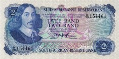 AFRICA DE SUD █ bancnota █ 2 Rand █ 1977 █ P-117a █ UNC █ necirculata