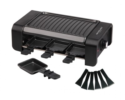 Gratar electric Raclette MICHELINO 74381, 900 W, 6 tigai antiaderente, baza din foto