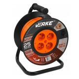 Rola prelungitor cablu cu cadru metalic 40 metri 3 x 2,5 mm Verke