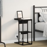 vidaXL Noptieră Stejar negru 41.5 x 26 x 60.5 cm Lemn compozit