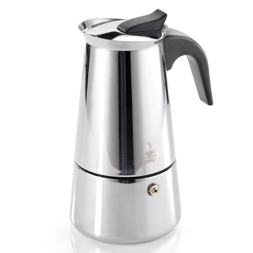 Espressor Inox pentru 6 Cesti, Argintiu/Negru, Espressor pentru 6 Cafele,  Espressor pentru Aragaz, Espressor Cafea, Espressor 6 Cesti Cafea,  Cafetiera | arhiva Okazii.ro