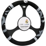 Husa volan Real Madrid, negru cu gri, 37-39 cm Automobile ProTravel