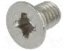Surub M3, otel rezistent la acizi A4, 5mm, cap ingropat, BOSSARD, 1544187