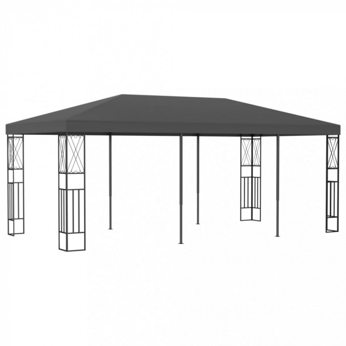 vidaXL Pavilion, antracit, 3 x 6 m, material textil