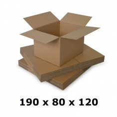 Cutie carton 190x80x120, natur, 3 straturi CO3, 420 g/mp foto