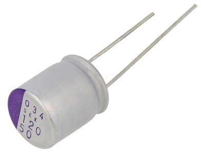 Condensator Polimeric 120uF 50V THT foto