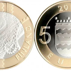 Finlanda moneda comemorativa 5 euro 2011 - Regiunea Uusimaa - UNC