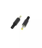 Mufa DC tata cu protector de cablu pin 9mm 1.7x4mm, Oem