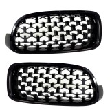Grila BMW F30 F31 DIAMOND look negru lucios