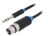 Cablu Audio Jack 6,3mm la XLR Feminin 3m Negru