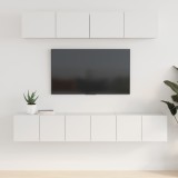 vidaXL Set dulap TV, 5 piese, alb, lemn prelucrat