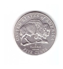 Moneda SUA 5 cents/centi 2005 D Westward Journey, Bison, stare foarte buna, curata