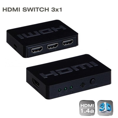 Comutator HDMI 3c+telecomanda 1080p foto