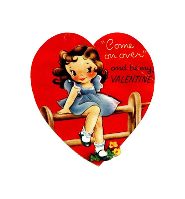 Sticker decorativ Retro Valentine&amp;#039;s Day, Multicolor, 59 cm, 6026ST foto