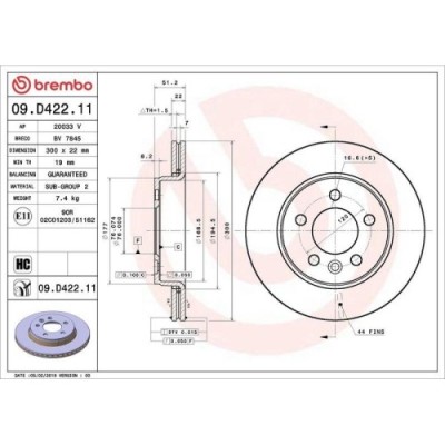 Set disc frana Man Tge Box 02.17-, Tge Bus 02.17-, Tge (Uz) 11.16-; Vw Amarok (2ha) 09.10-, Crafter Box (Sy Sx) 09.16-, Crafter Bus (Syi Syj) 09.16-, foto