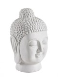 Cumpara ieftin Figurina Buddha fibra sticla alba 22.5x21x35.5 cm