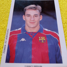 Foto - jucatorul Albert FERRER cu autograf original (FC Barcelona)