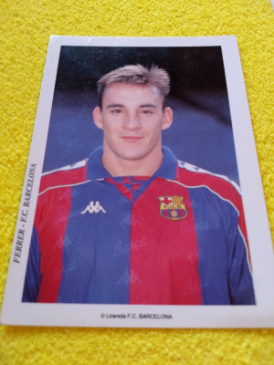 Foto - jucatorul Albert FERRER cu autograf original (FC Barcelona) foto