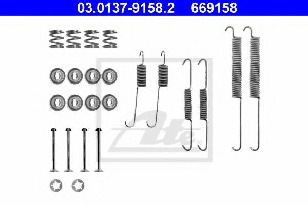 Set accesorii, sabot de frana PEUGEOT 306 (7B, N3, N5) (1993 - 2003) ATE 03.0137-9158.2