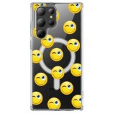 Husa personalizata pentru samsung galaxy s23 ultra, magsafe atasare magnetica, winking face