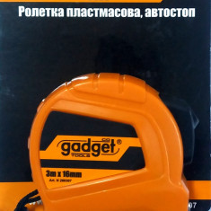 GADGET Ruleta carcasa ABS cu autostop 16mm x3.0m