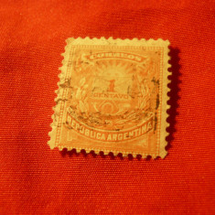 Timbru Argentina 1882 , 1C rosu stampilat