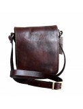 Geanta dama messenger,crossbody, din piele naturala, maro, GD112B, Geanta stil postas