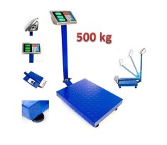 Cantar Electronic 500kg- Acumulator-Platforma din tabla striata ,brat rabatabil foto