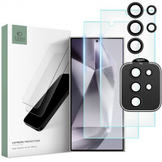 Set 2 Folii Ecran si 1 Folie Camera Tech-Protect Supreme pentru Samsung Galaxy S24 Ultra Transparent