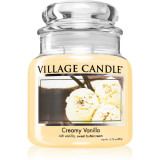 Village Candle Creamy Vanilla lum&acirc;nare parfumată (Glass Lid) 389 g