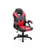Scaun de birou gaming Mirpol Pixel, ergonomic, negru-rosu, reglabil