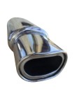 Cumpara ieftin Toba Sport Universala Inox, Sunet Agresiv, Diametru 60mm, Iesire Ovala Cromata 15x8cm, Lungime 52cm