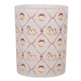 Cumpara ieftin Suport lumanare Craciun sticla multicolora &Oslash; 10x13 cm