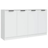 Cumpara ieftin Servante, 2 piese, alb, 60x30x70 cm, lemn prelucrat