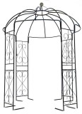 Cumpara ieftin Pavilion gradina fier negru 210 x 260 cm